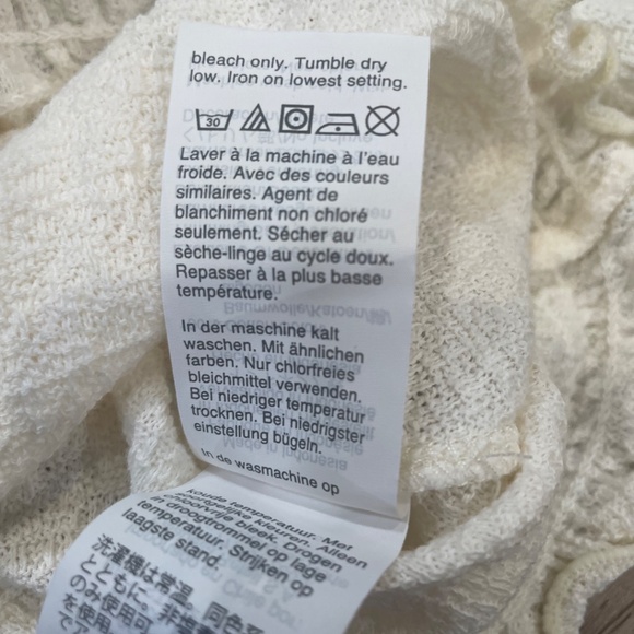 Madewell Texture & Thread Smocked Bell-Sleeve Top, CREAM, size Small NWT - Picture 8 of 13